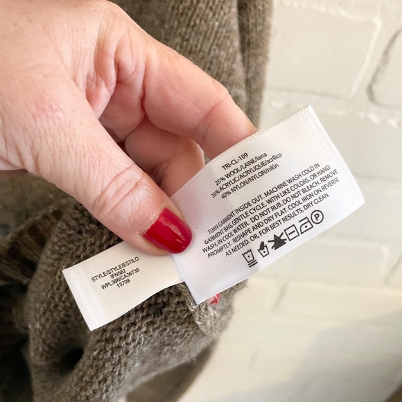 Vintage Men’s Cardigan Shawl collar Kurt Cobain Brown Elbow patches Wool XXL - Picture 9 of 16